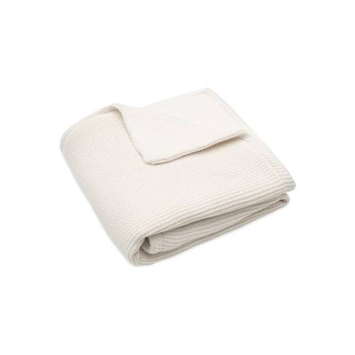 JOLLEIN Blanket 100x150 Basic Knit/Fleece - Ivory/Coral